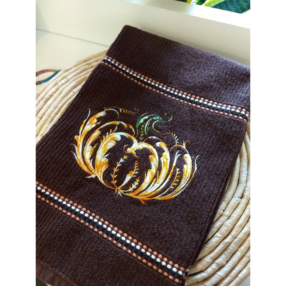 Rosemauling Pumpkin Fall Halloween Kitchen Tea Hand Towel Great Gift Idea!